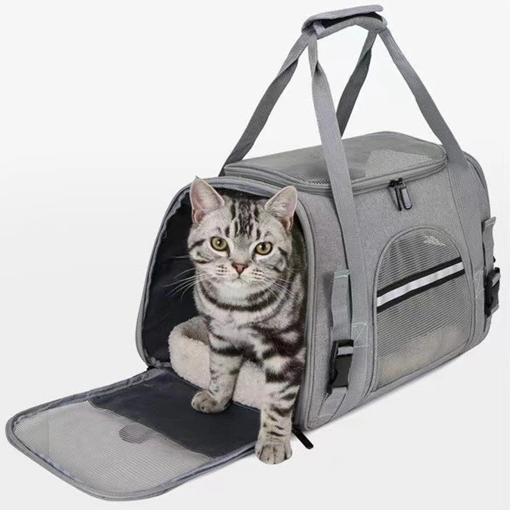 Trasportino portatile per animali domestici - Borsa da viaggio traspirante per cani e gatti